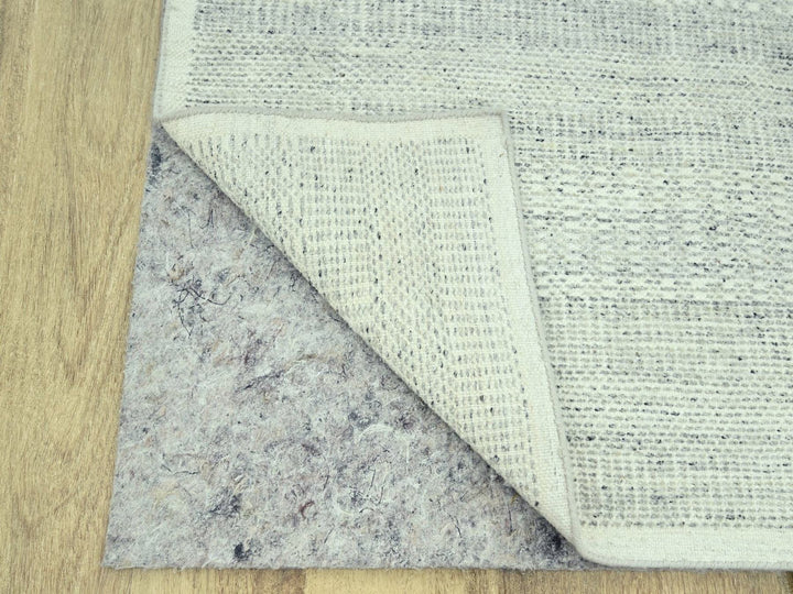 2'8" x 10'2" New Hand Knotted Grey Wool Runner Oriental Rug - MOA10277065