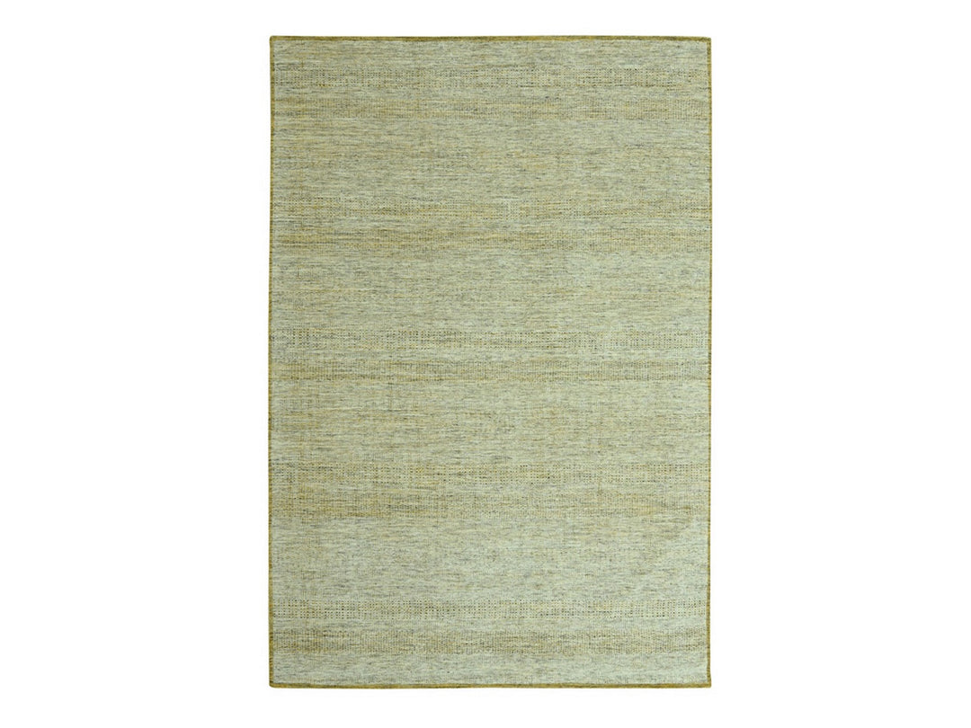 9'0" x 12'0" New Hand Knotted Yellow Wool Rectangle Oriental Rug - MOA10277067