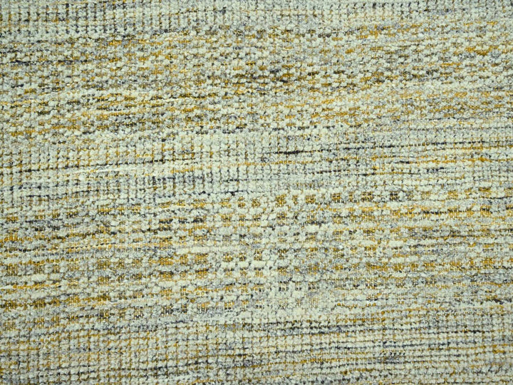 9'0" x 12'0" New Hand Knotted Yellow Wool Rectangle Oriental Rug - MOA10277067