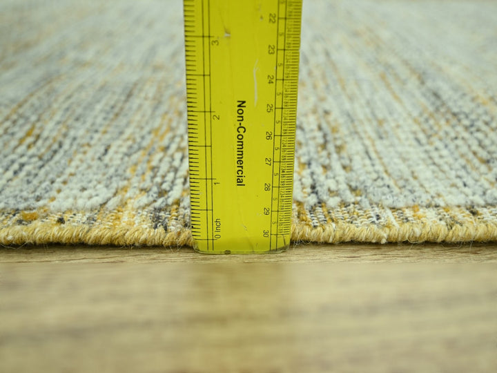 2'6" x 12'0" New Hand Knotted Yellow Wool Runner Oriental Rug - MOA10277069