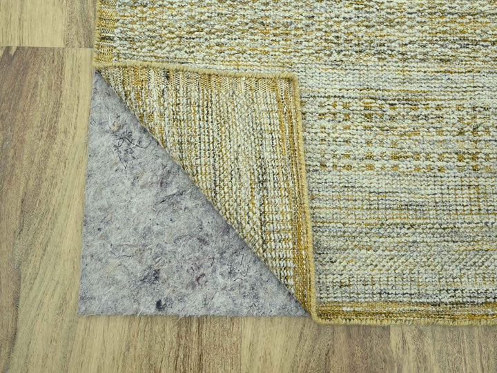 2'7" x 12'0" New Hand Knotted Yellow Wool Runner Oriental Rug - MOA10277070