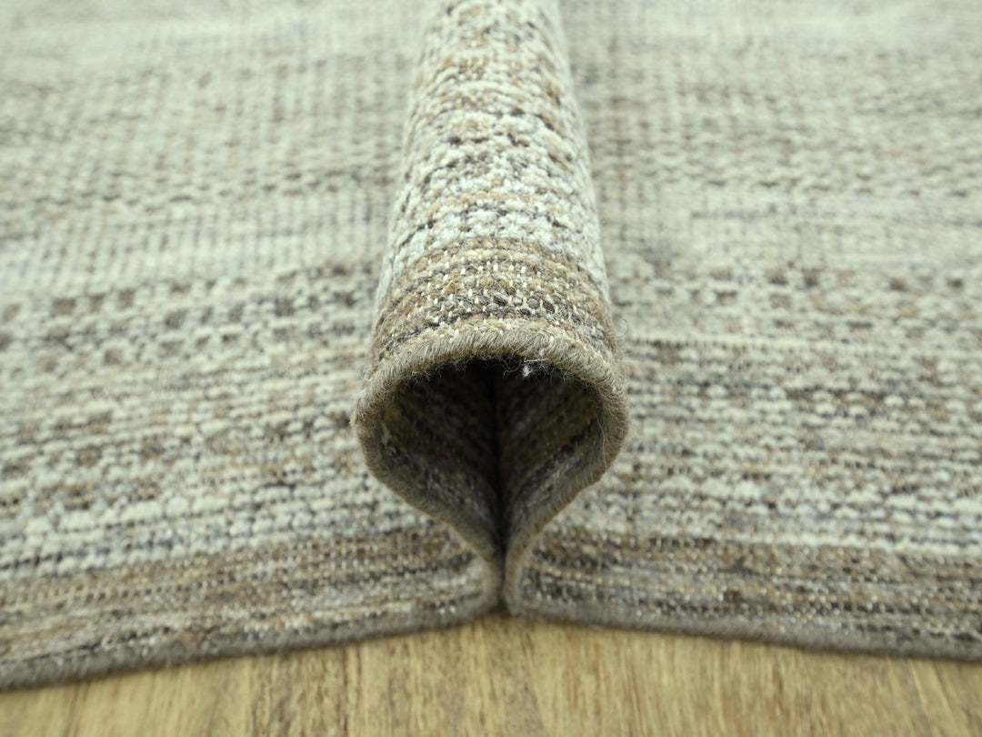 9'4" x 12'0" New Hand Knotted Brown Wool Rectangle Oriental Rug - MOA10277071