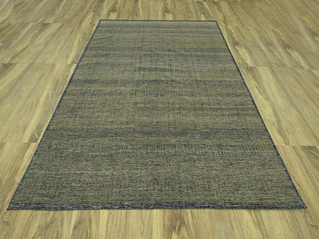 8'0" x 10'3" New Hand Knotted Brown Wool Rectangle Oriental Rug - MOA10277072