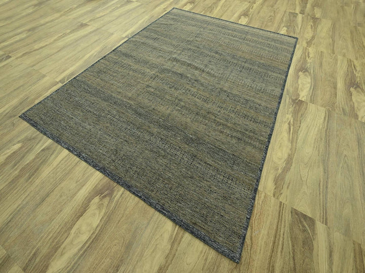 8'0" x 10'3" New Hand Knotted Brown Wool Rectangle Oriental Rug - MOA10277072