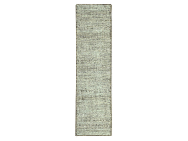 2'7" x 11'10" New Hand Knotted Brown Wool Runner Oriental Rug - MOA10277073