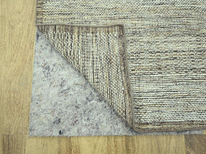 2'7" x 10'1" New Hand Knotted Brown Wool Runner Oriental Rug - MOA10277076