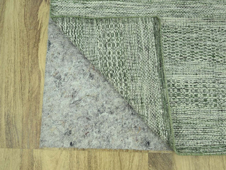 2'8" x 12'0" New Hand Knotted Green Wool Runner Oriental Rug - MOA10277079