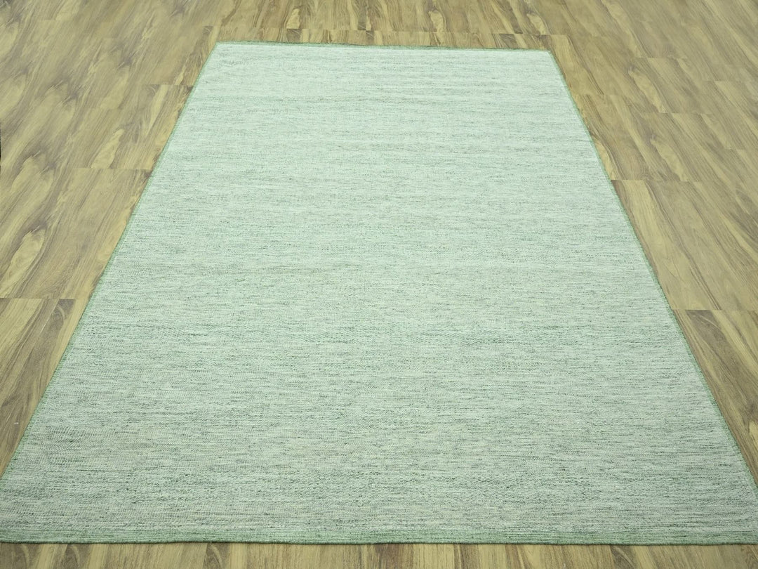 12'0" x 14'9" New Hand Knotted Green Wool Rectangle Oriental Rug - MOA10277082