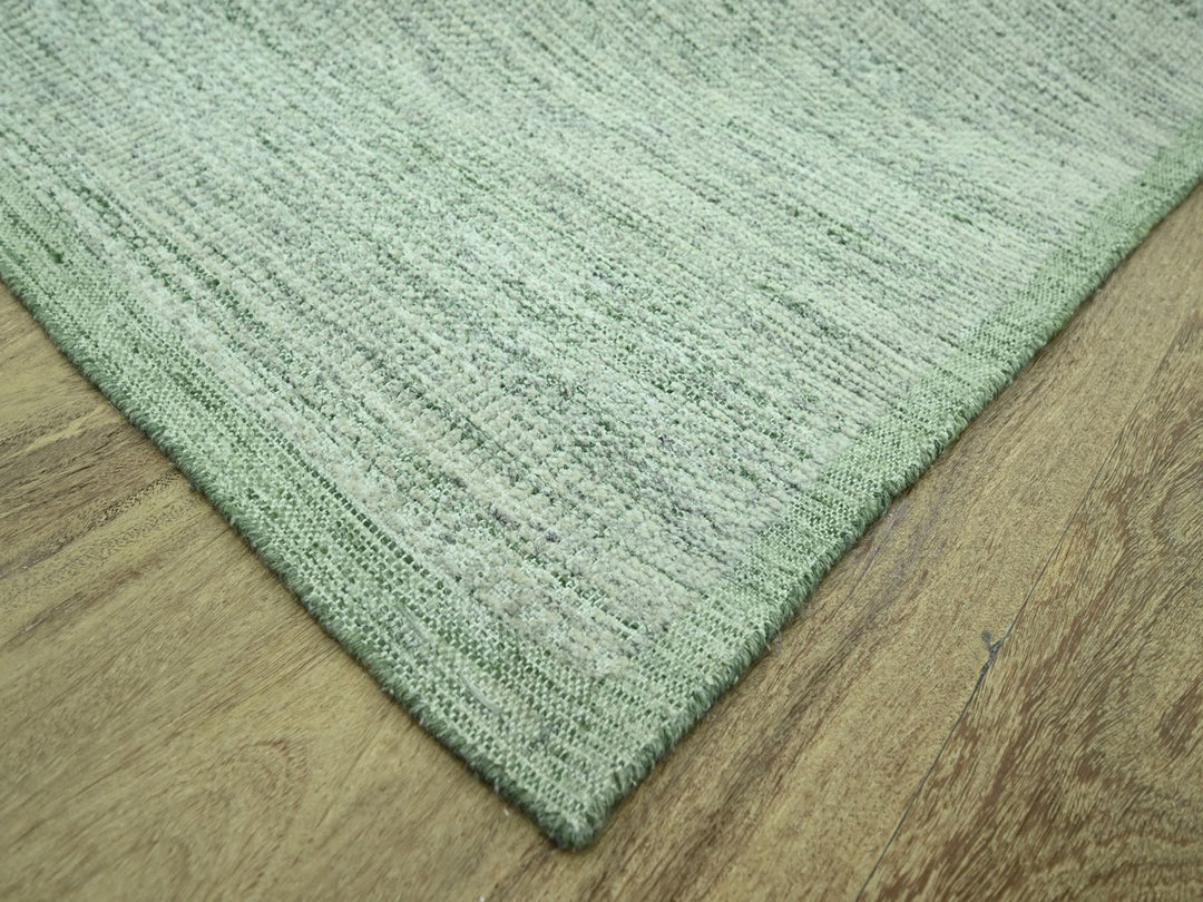 12'0" x 14'9" New Hand Knotted Green Wool Rectangle Oriental Rug - MOA10277082