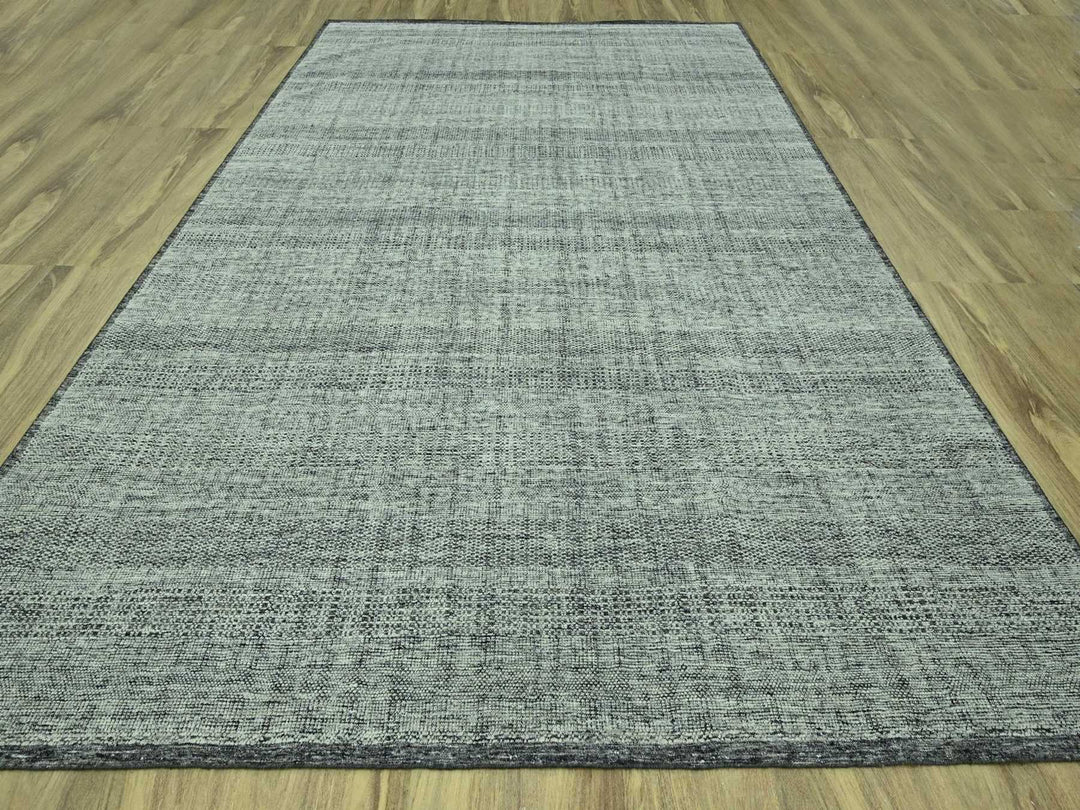12'3" x 15'0" New Hand Knotted Black Wool Rectangle Oriental Rug - MOA10277083