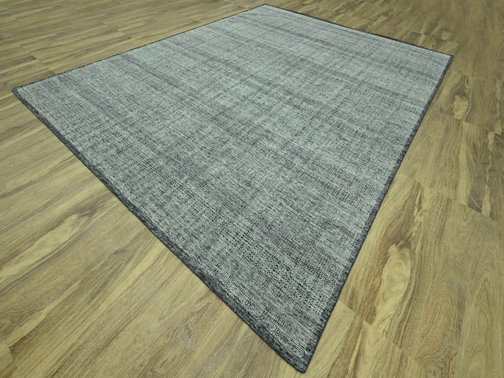 12'3" x 15'0" New Hand Knotted Black Wool Rectangle Oriental Rug - MOA10277083