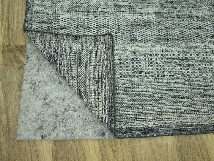 12'3" x 15'0" New Hand Knotted Black Wool Rectangle Oriental Rug - MOA10277083