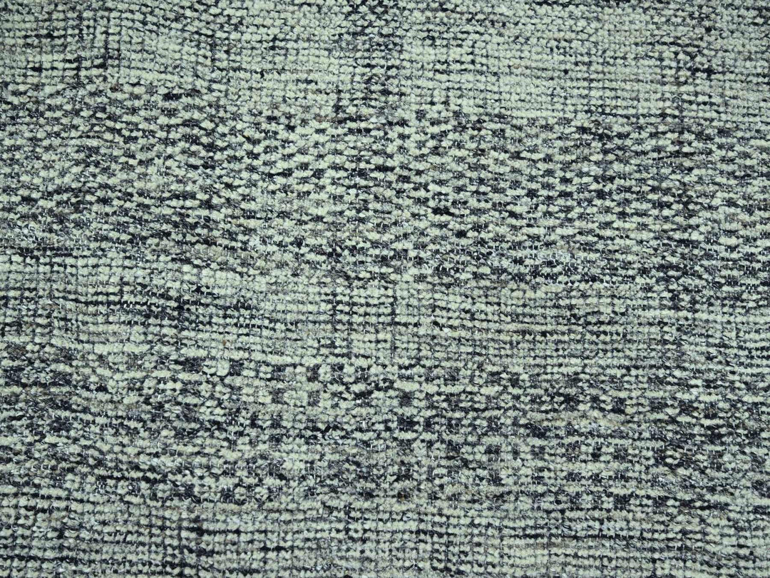 12'3" x 15'0" New Hand Knotted Black Wool Rectangle Oriental Rug - MOA10277083