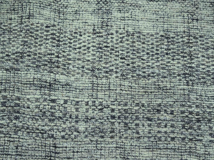 12'3" x 15'0" New Hand Knotted Black Wool Rectangle Oriental Rug - MOA10277083