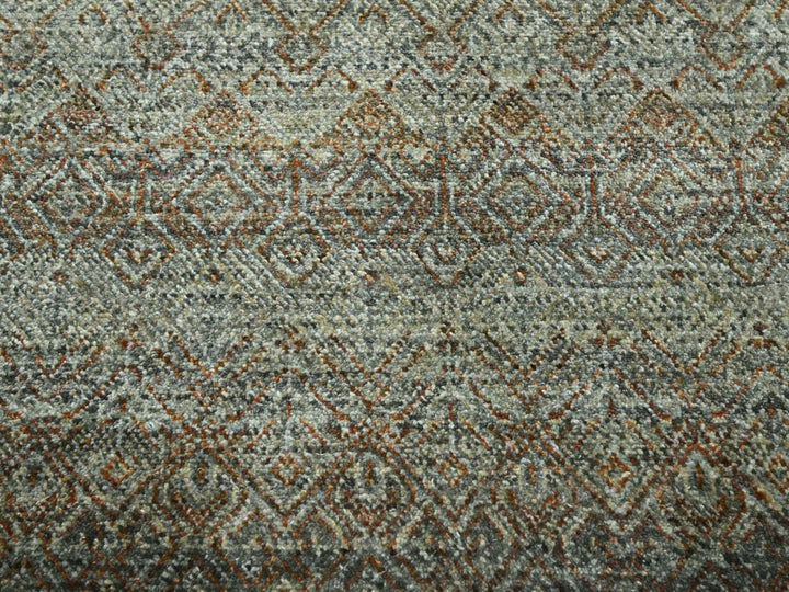 11'11" x 14'11" New Hand Knotted Green Wool Rectangle Oriental Rug - MOA10277085