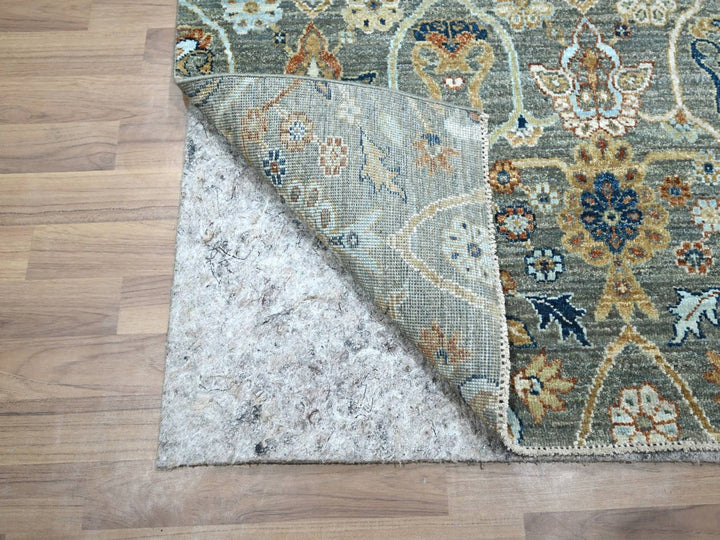 2'6" x 14'0" New Hand Knotted Green Wool Runner Oriental Rug - MOA10277090