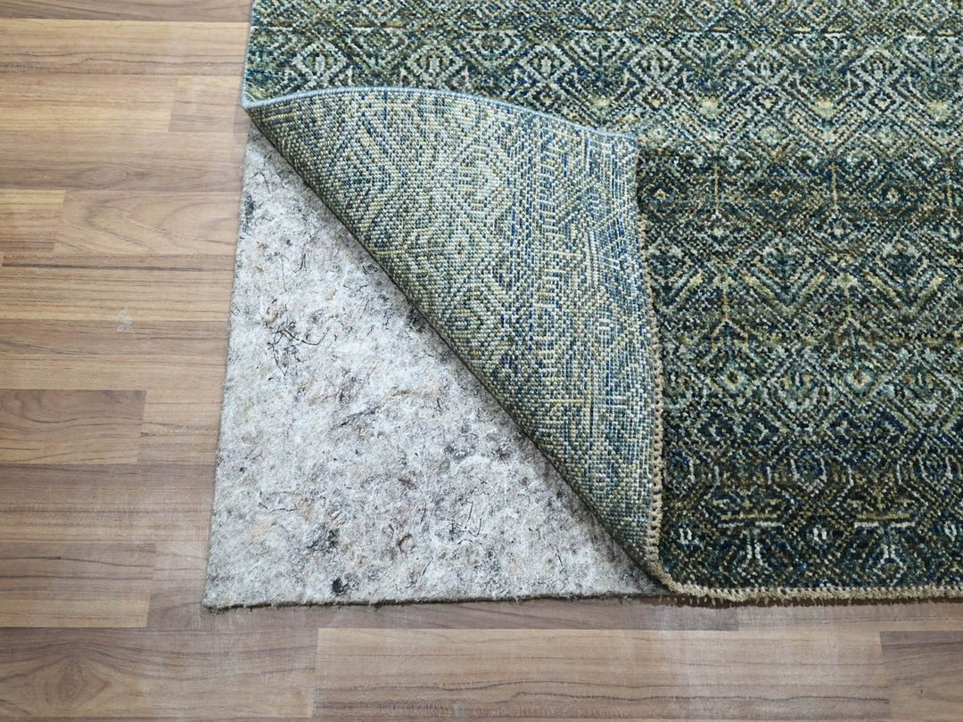 2'7" x 16'0" New Hand Knotted Blue Wool Runner Oriental Rug - MOA10277092