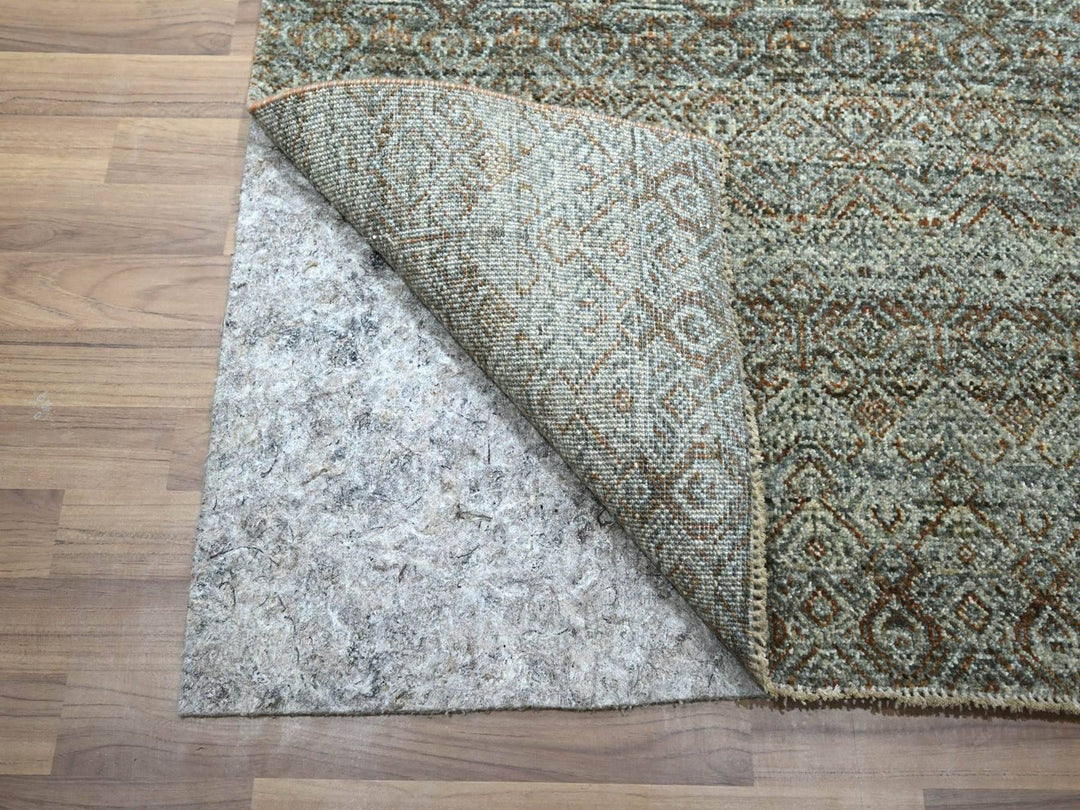 2'6" x 15'11" New Hand Knotted Green Wool Runner Oriental Rug - MOA10277093