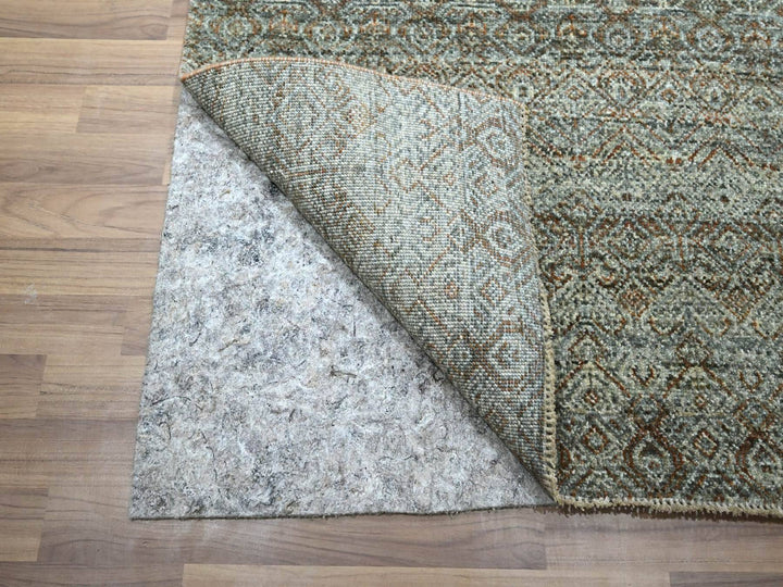 2'6" x 15'11" New Hand Knotted Green Wool Runner Oriental Rug - MOA10277093