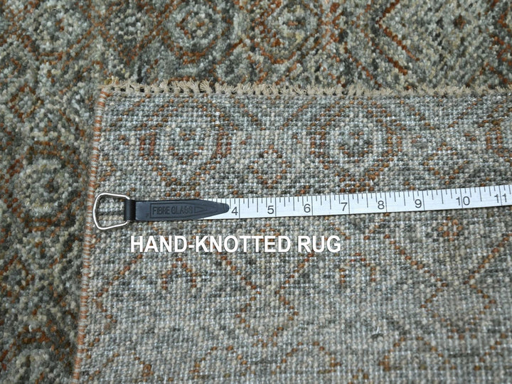 2'6" x 15'11" New Hand Knotted Green Wool Runner Oriental Rug - MOA10277093