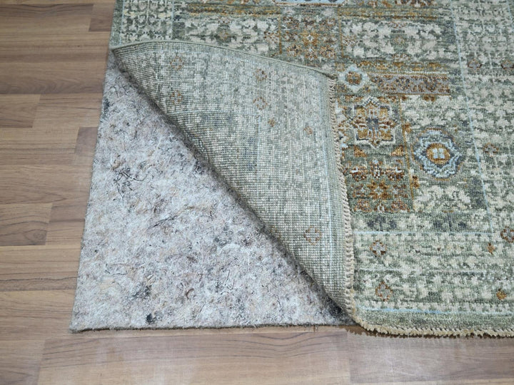 2'8" x 21'11" New Hand Knotted Green Wool Runner Oriental Rug - MOA10277094