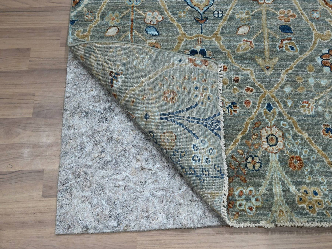 2'6" x 25'10" New Hand Knotted Green Wool Runner Oriental Rug - MOA10277096