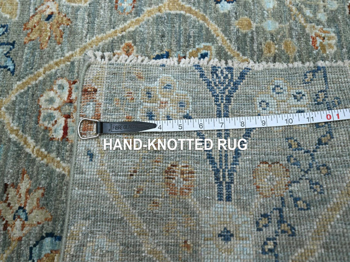 2'6" x 25'10" New Hand Knotted Green Wool Runner Oriental Rug - MOA10277096