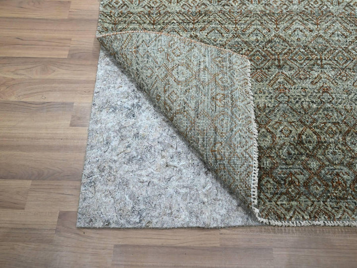 2'6" x 25'11" New Hand Knotted Green Wool Runner Oriental Rug - MOA10277098