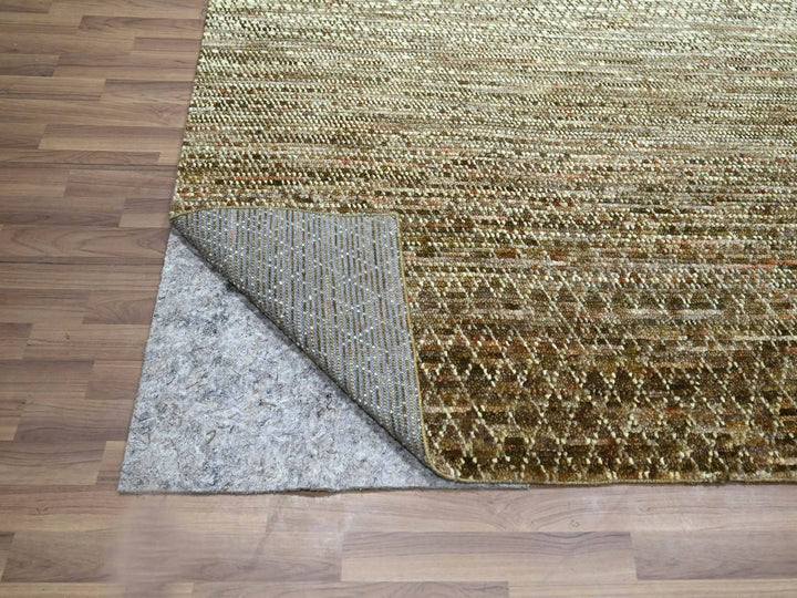 8'1" x 10'0" New Hand Knotted Brown Wool Rectangle Oriental Rug - MOA10277108
