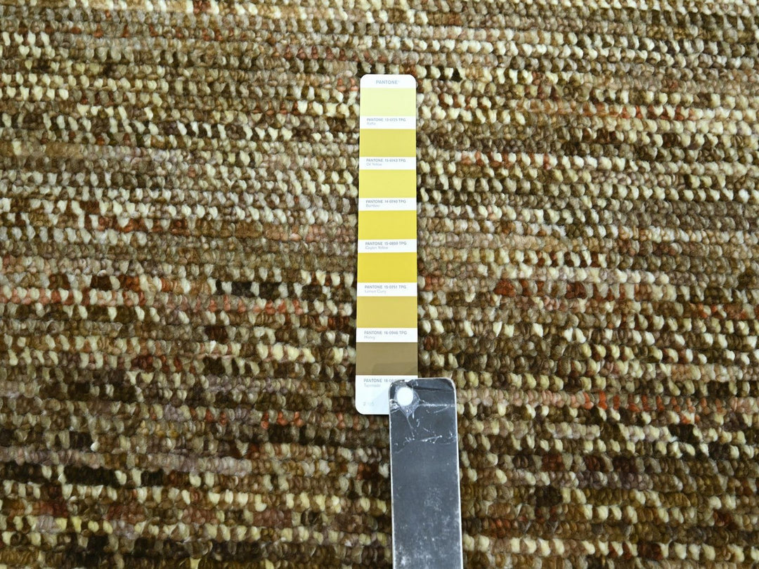 8'1" x 10'0" New Hand Knotted Brown Wool Rectangle Oriental Rug - MOA10277108