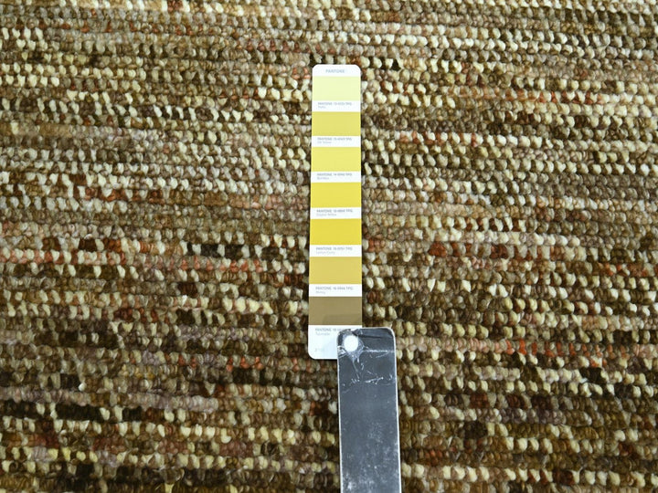 8'1" x 10'0" New Hand Knotted Brown Wool Rectangle Oriental Rug - MOA10277108