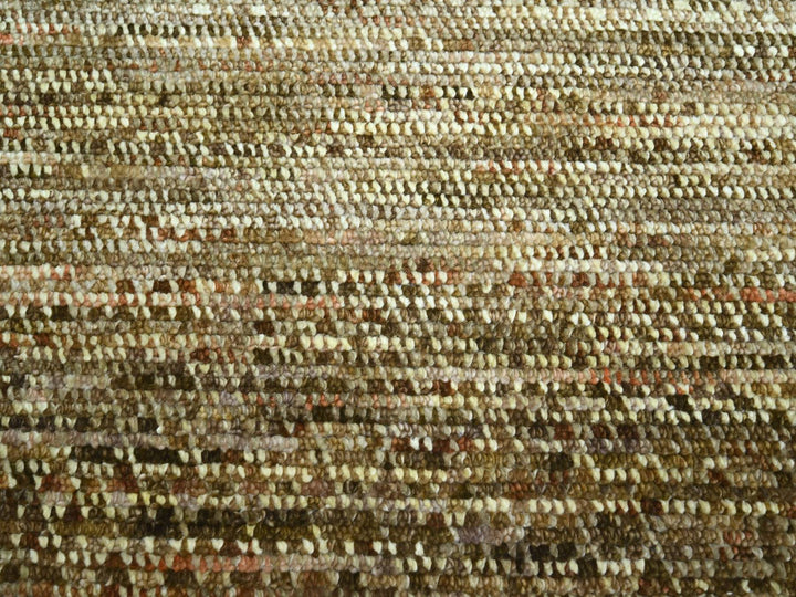 8'1" x 10'0" New Hand Knotted Brown Wool Rectangle Oriental Rug - MOA10277108