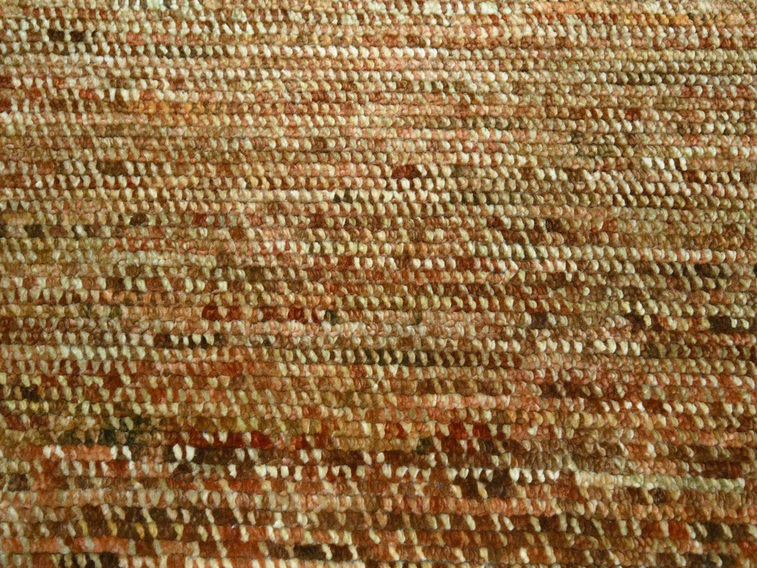 8'1" x 10'1" New Hand Knotted Brown Wool Rectangle Oriental Rug - MOA10277109