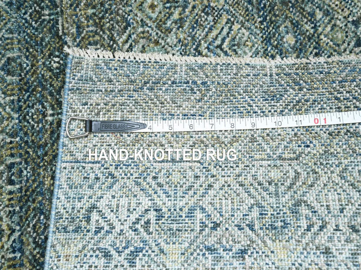 4'1" x 6'0" New Hand Knotted Blue Wool Rectangle Oriental Rug - MOA10277114