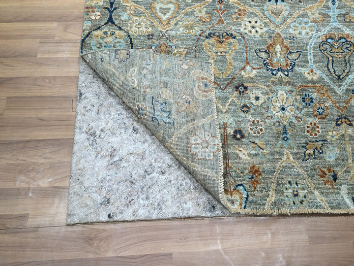 3'0" x 5'0" New Hand Knotted Green Wool Rectangle Oriental Rug - MOA10277116