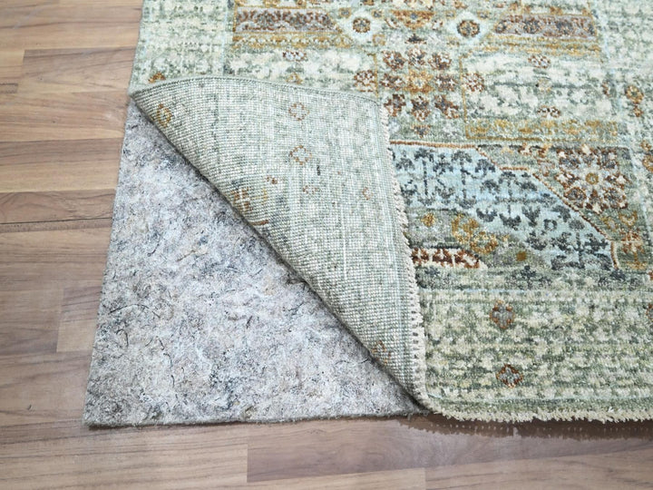 2'6" x 6'1" New Hand Knotted Green Wool Runner Oriental Rug - MOA10277117