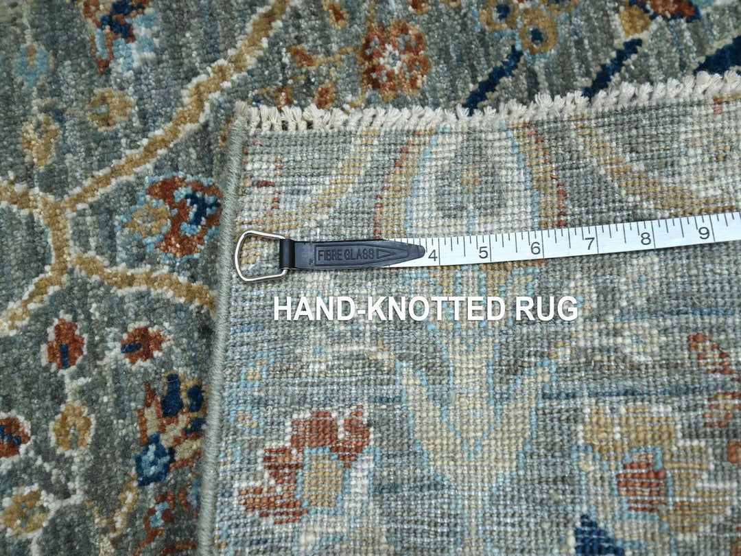 2'0" x 3'0" New Hand Knotted Green Wool Rectangle Oriental Rug - MOA10277119