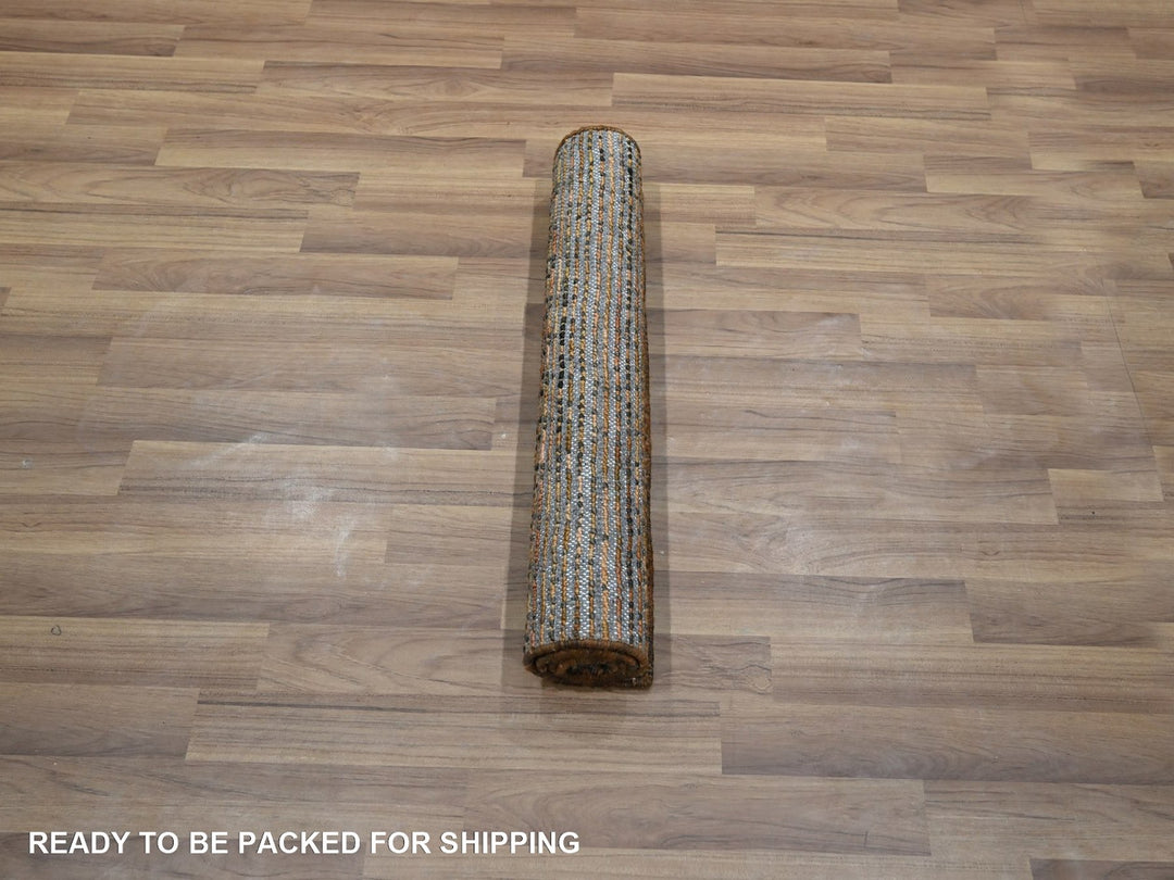 2'0" x 3'0" New Hand Knotted Brown Wool Rectangle Oriental Rug - MOA10277120