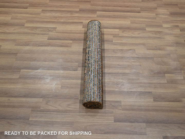 2'0" x 3'0" New Hand Knotted Brown Wool Rectangle Oriental Rug - MOA10277120