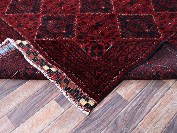 9'9" x 13'10" New Hand Knotted Red Wool Rectangle Oriental Rug - MOA102772