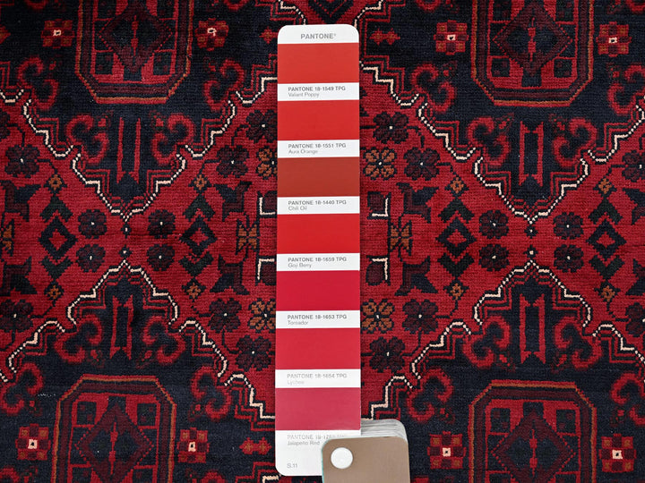 9'9" x 13'10" New Hand Knotted Red Wool Rectangle Oriental Rug - MOA102772