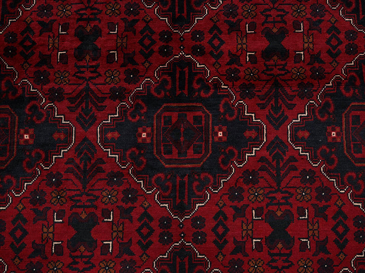 9'9" x 13'10" New Hand Knotted Red Wool Rectangle Oriental Rug - MOA102772