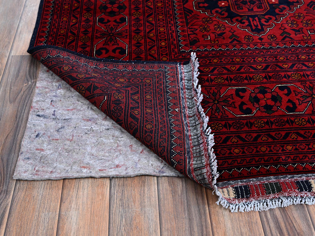 9'9" x 12'8" New Hand Knotted Red Wool Rectangle Oriental Rug - MOA102774