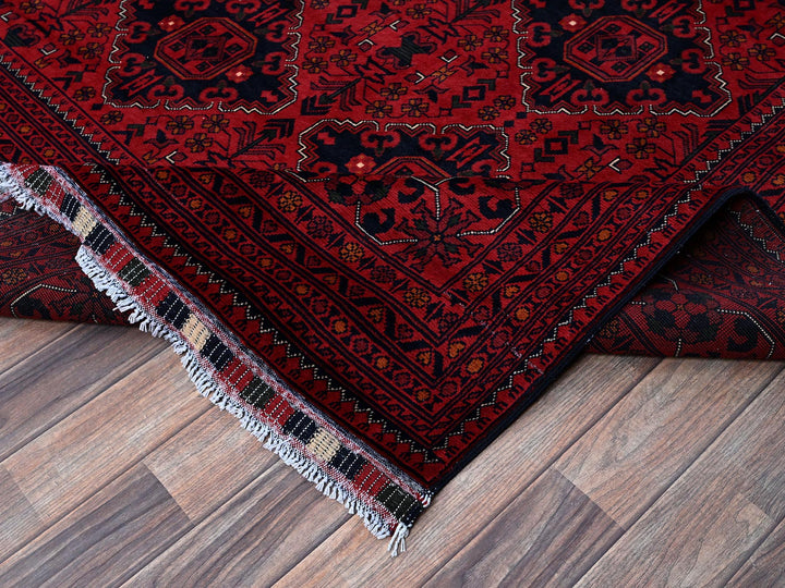 9'9" x 12'8" New Hand Knotted Red Wool Rectangle Oriental Rug - MOA102774