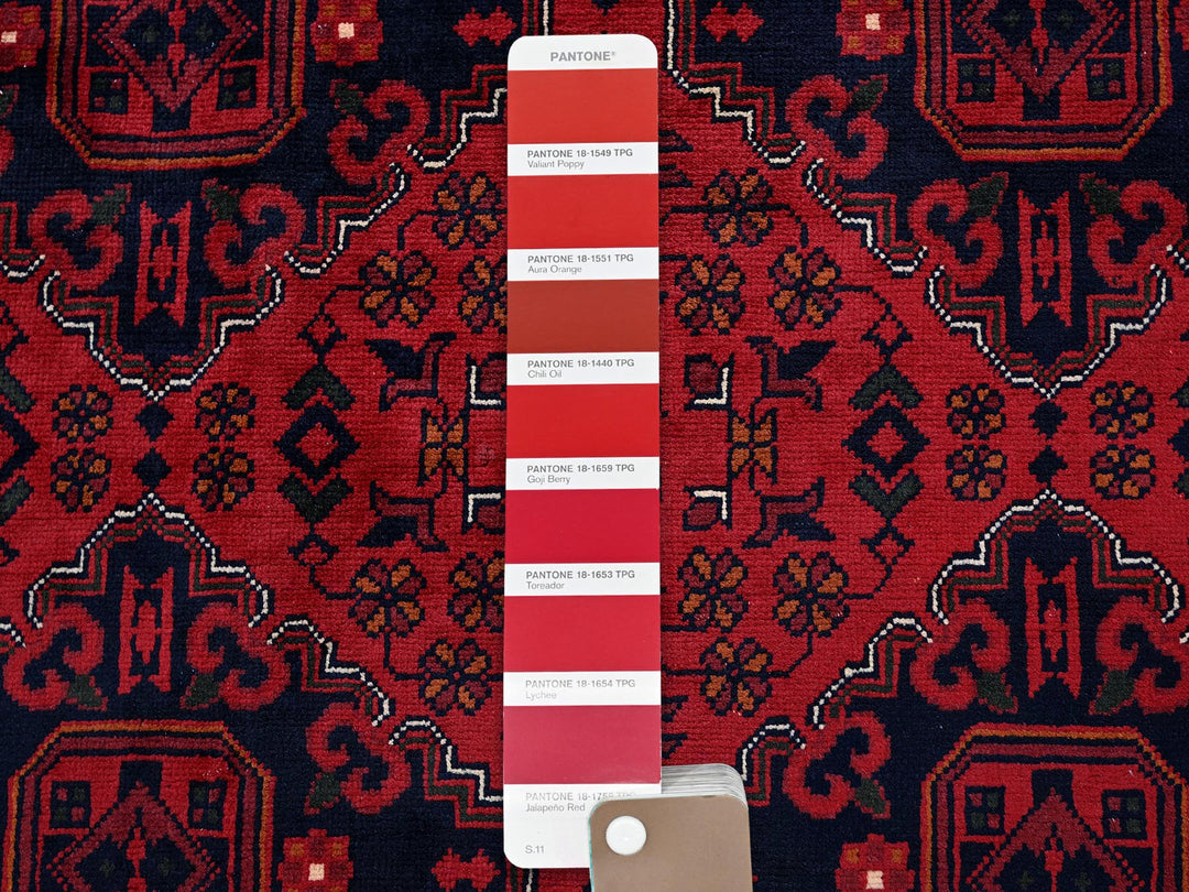 9'9" x 12'8" New Hand Knotted Red Wool Rectangle Oriental Rug - MOA102774