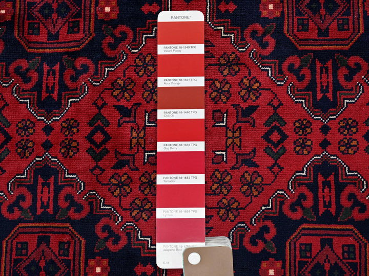 9'9" x 12'8" New Hand Knotted Red Wool Rectangle Oriental Rug - MOA102774
