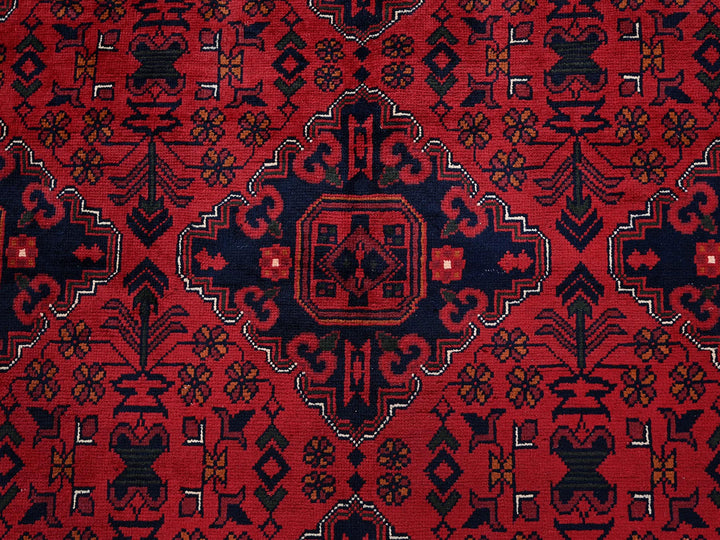 9'9" x 12'8" New Hand Knotted Red Wool Rectangle Oriental Rug - MOA102774