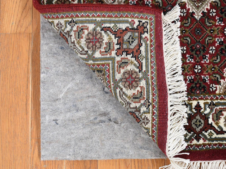 2'8" x 8'5" New Hand Knotted Red Wool & Silk Runner Oriental Rug - MOA10278004