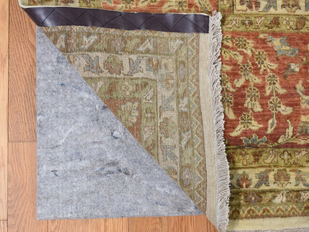 11'5" x 14'9" New Hand Knotted Ivory Wool Rectangle Oriental Rug - MOA10278011