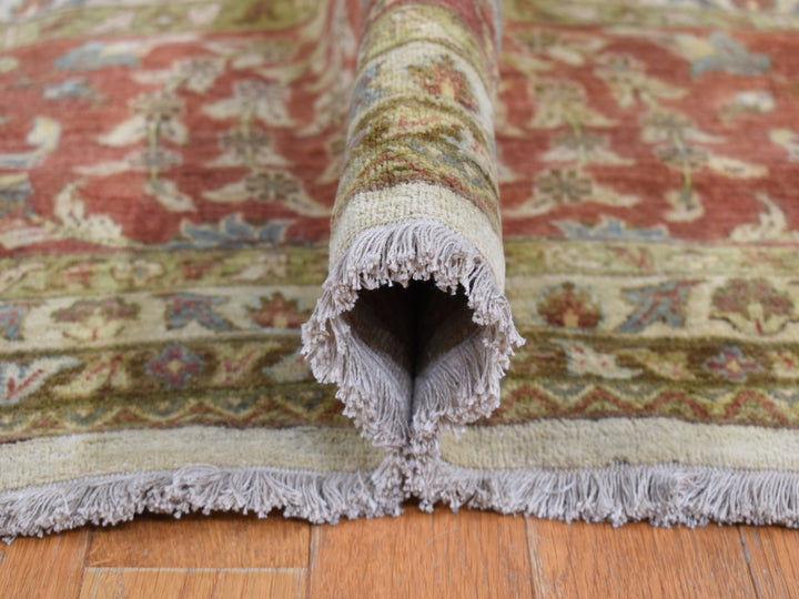 11'5" x 14'9" New Hand Knotted Ivory Wool Rectangle Oriental Rug - MOA10278011